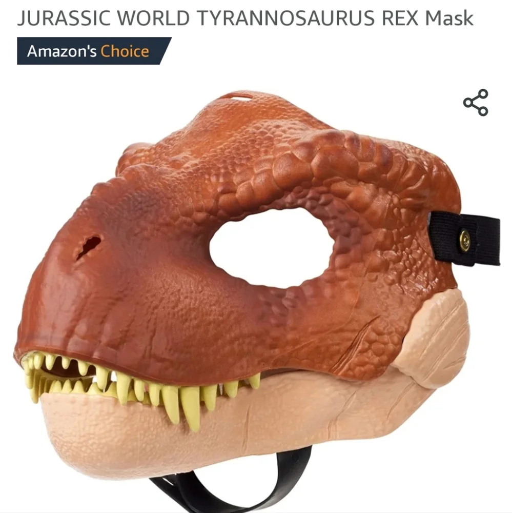 Jurassic World Tyrannosaurus Rex Mask Mattel T-Rex‎ Dinosaur Costume Brown GPH93